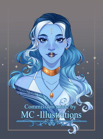 Water Genasi Portrait Commission